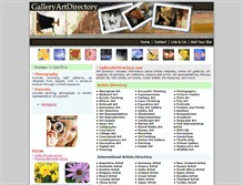 Tablet Screenshot of galleryartdirectory.com